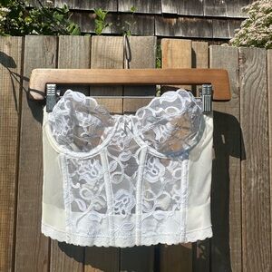 Victoria's Secret White Lace Bustier